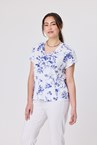 RESORT TOP - blue flora